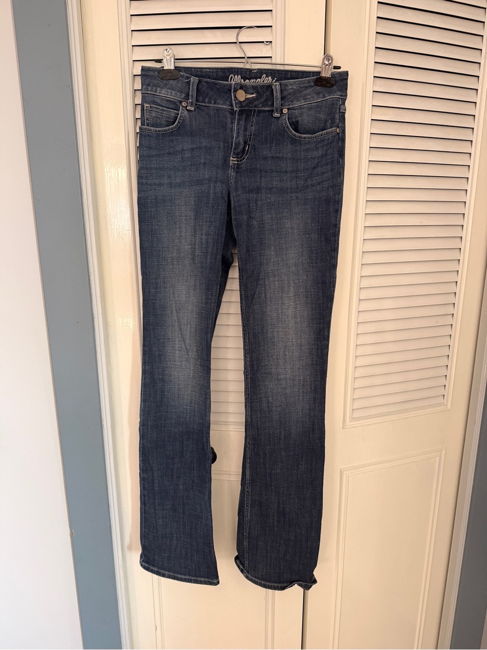 Wrangler Womens Bootcut Jeans in Dark Blue Wash